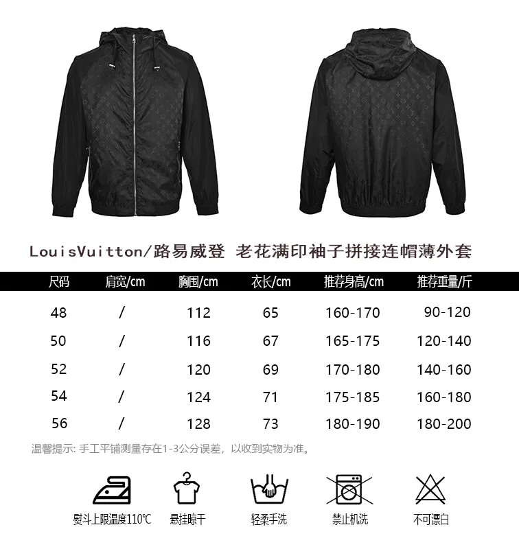Louis Vuitton/Louis Vuitton old flower all-over printed sleeves patchwork hooded thin coat